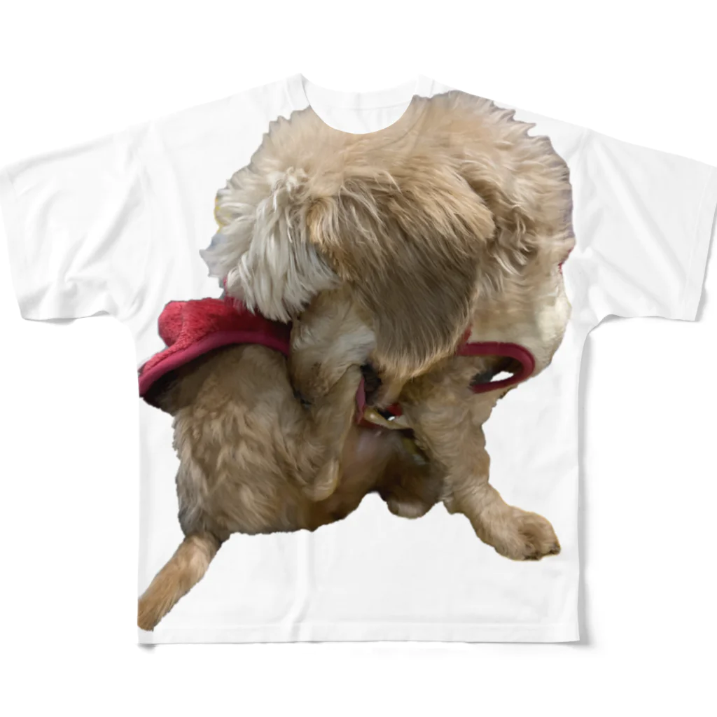 Ruice-Iceの犬　ガジガジ フルグラフィックTシャツ