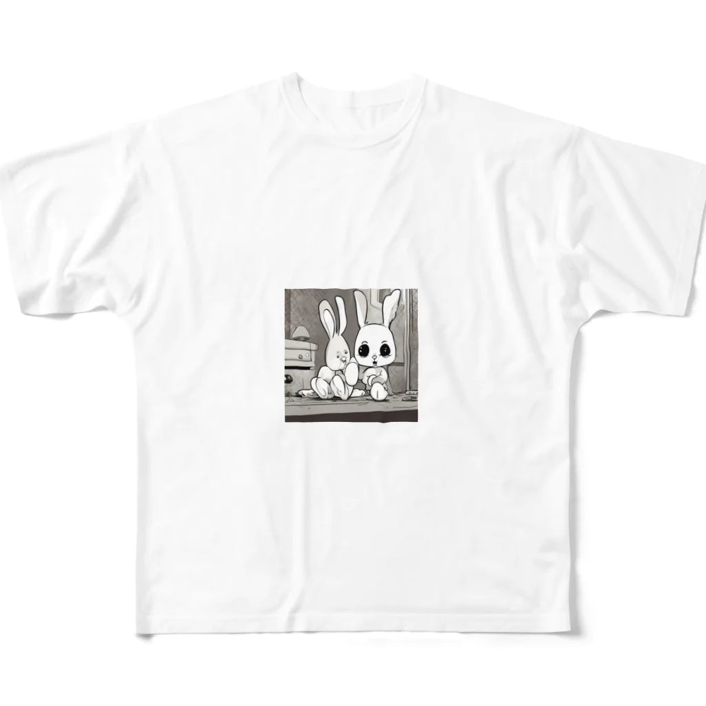 HIROHITOの闇うさぎ All-Over Print T-Shirt