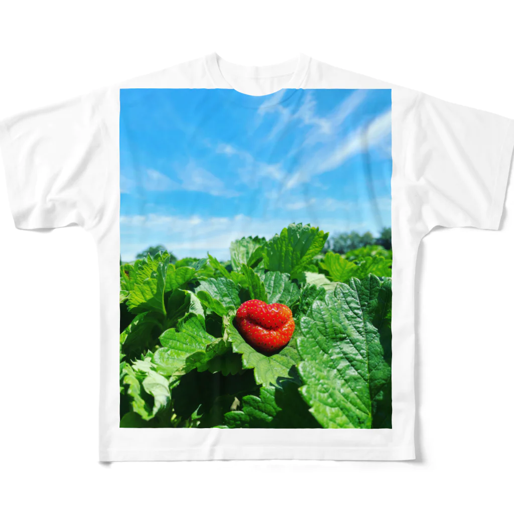 London-chanのくちびるいちご🍓 フルグラフィックTシャツ