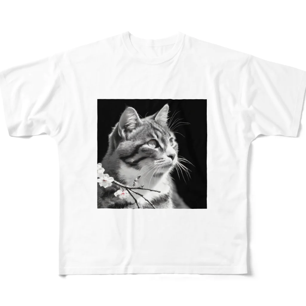 野良猫は星空の夢を見るの【猫】うららかな日差しの中で フルグラフィックTシャツ