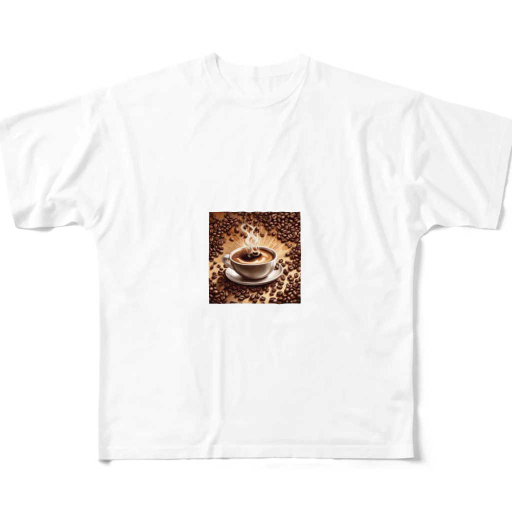 AIイラスト販売のコーヒー☕️ All-Over Print T-Shirt