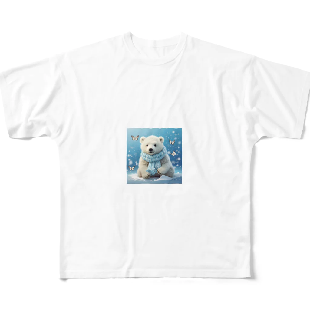 りんりんの可愛いシロクマちゃんショップ　かわいいよ！の白くま All-Over Print T-Shirt