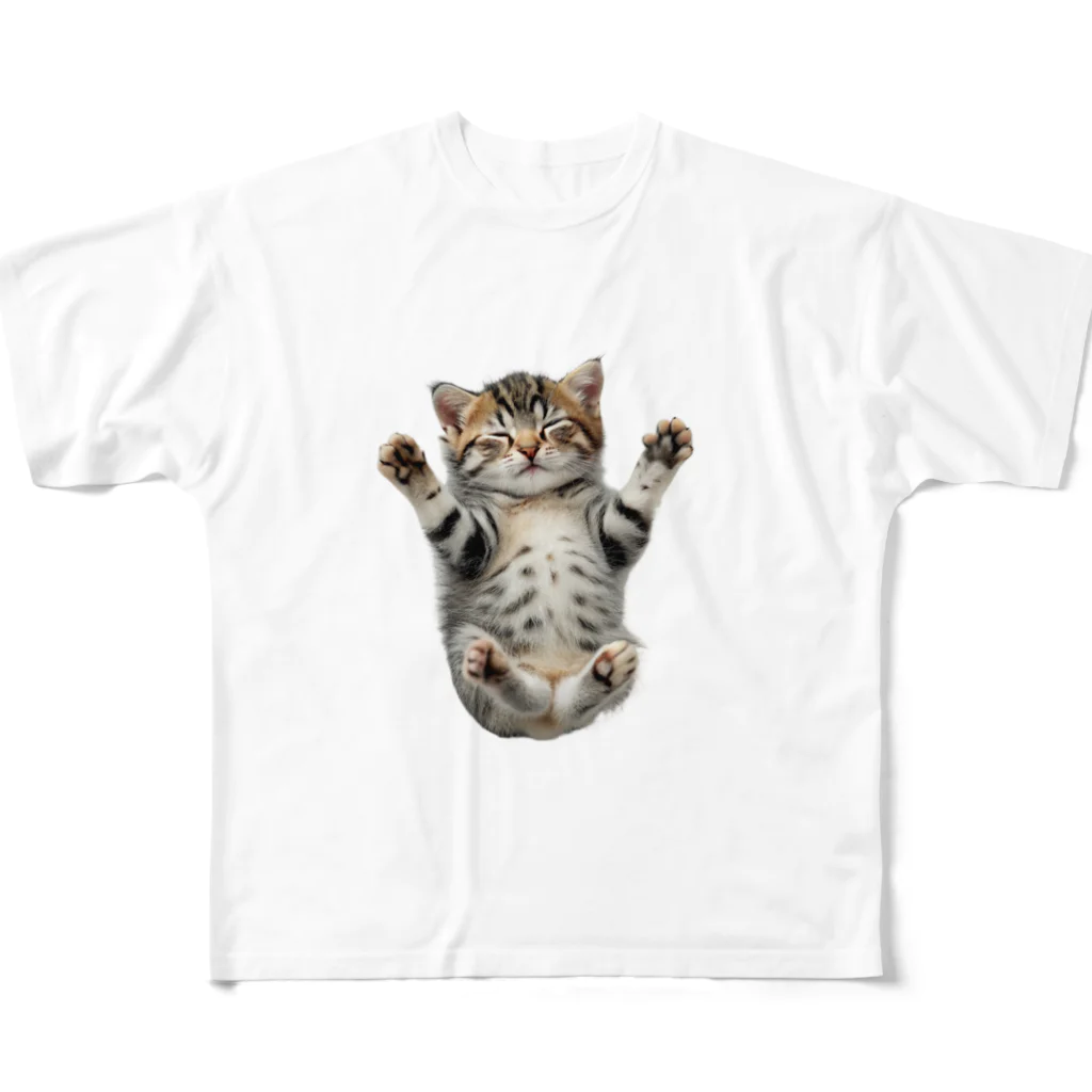 LAKIの仰向けネコの至福の眠り All-Over Print T-Shirt