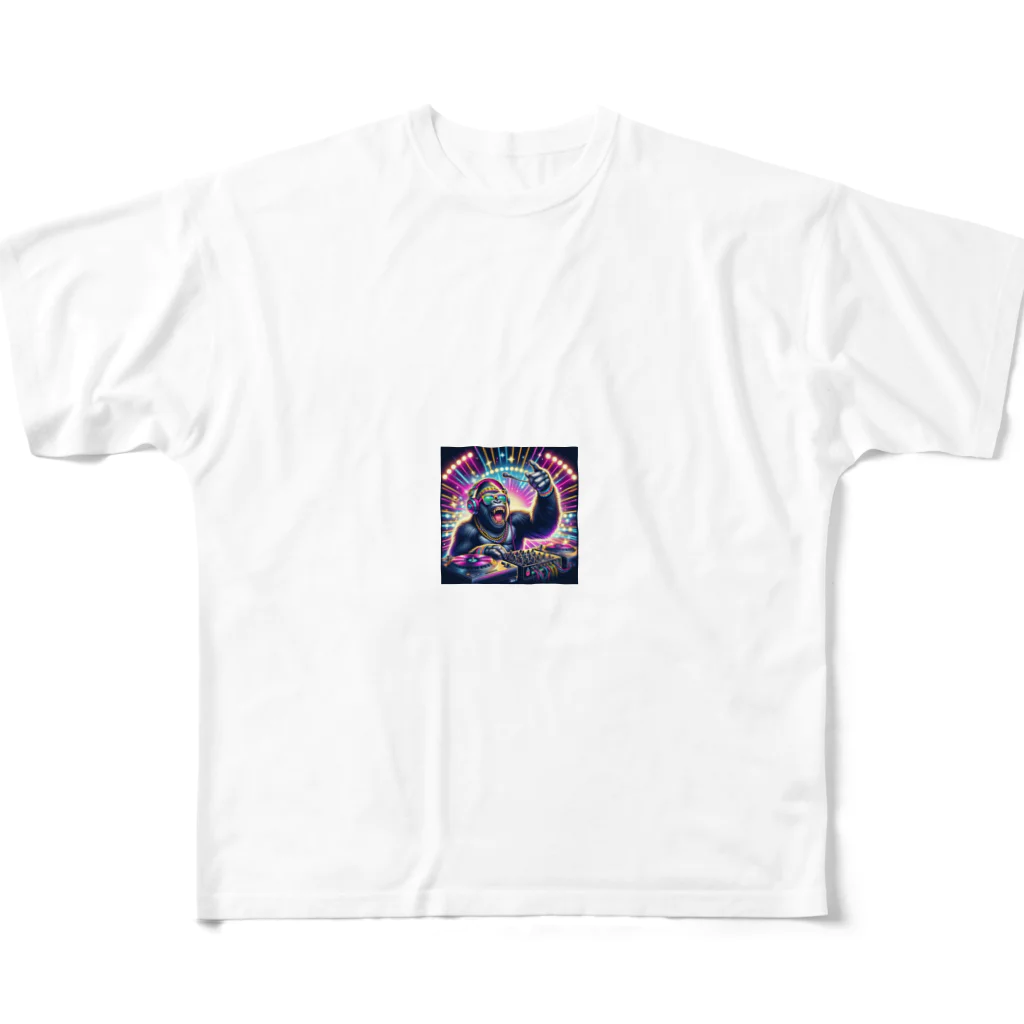 ゴリラショップのThe Mighty Gorilla DJ フルグラフィックTシャツ