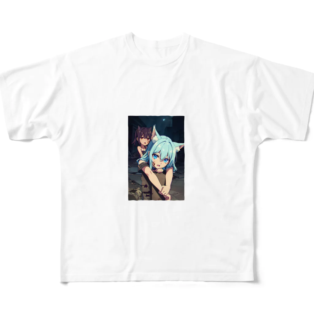 ほっこりアニメマートのゾンビィ～8 All-Over Print T-Shirt