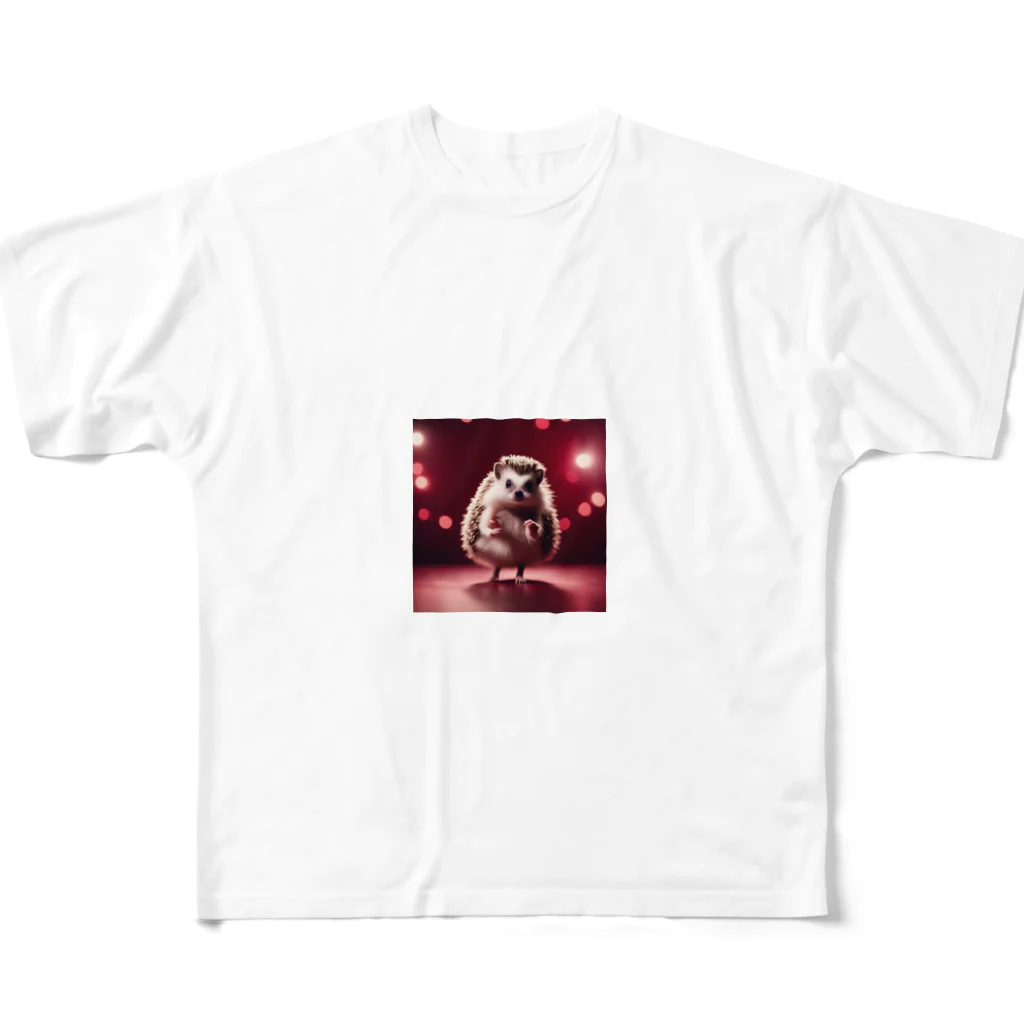 tomos_fashionのハリネズミ フルグラフィックTシャツ