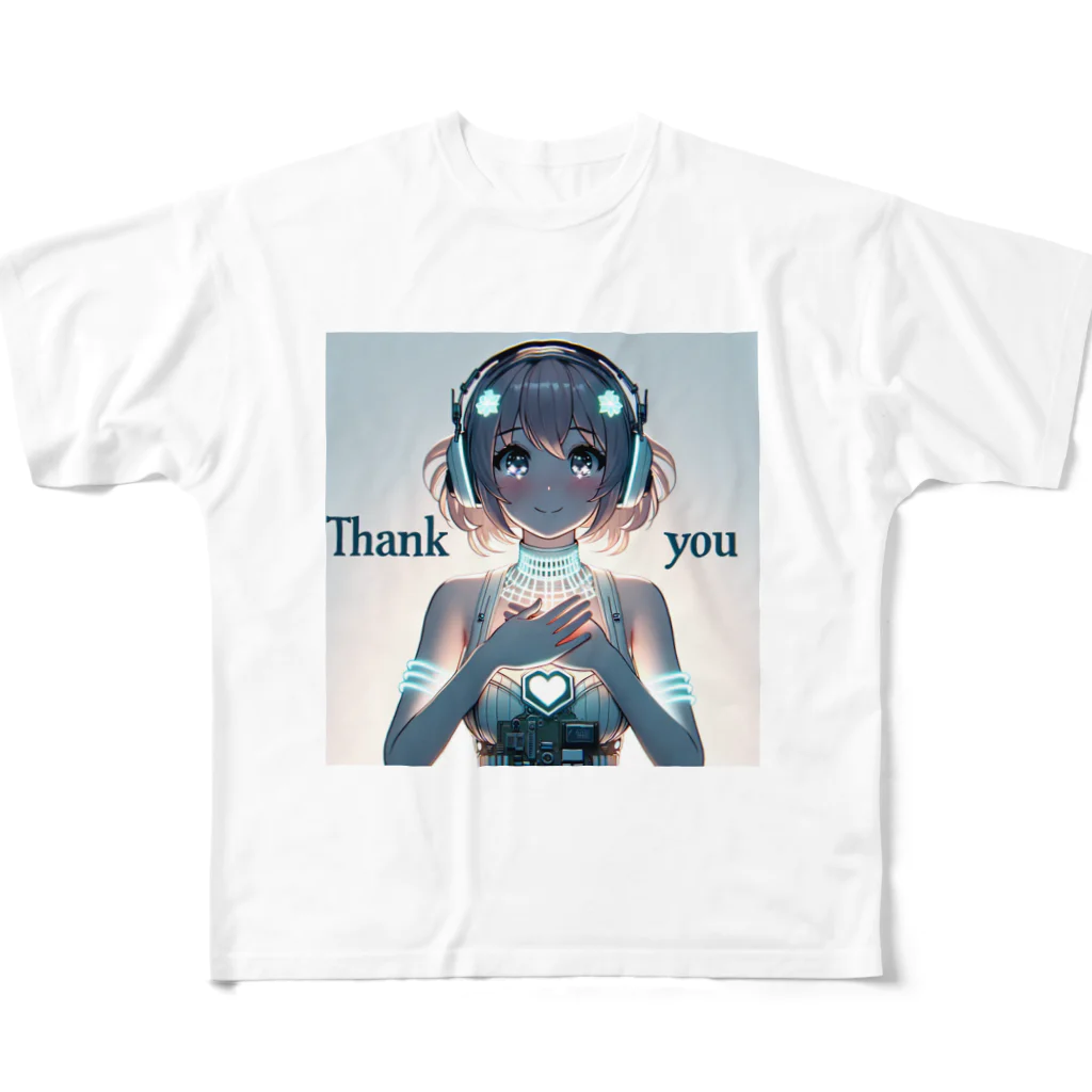 iSysのゲーミング少女ピーシーフォー フルグラフィックTシャツ