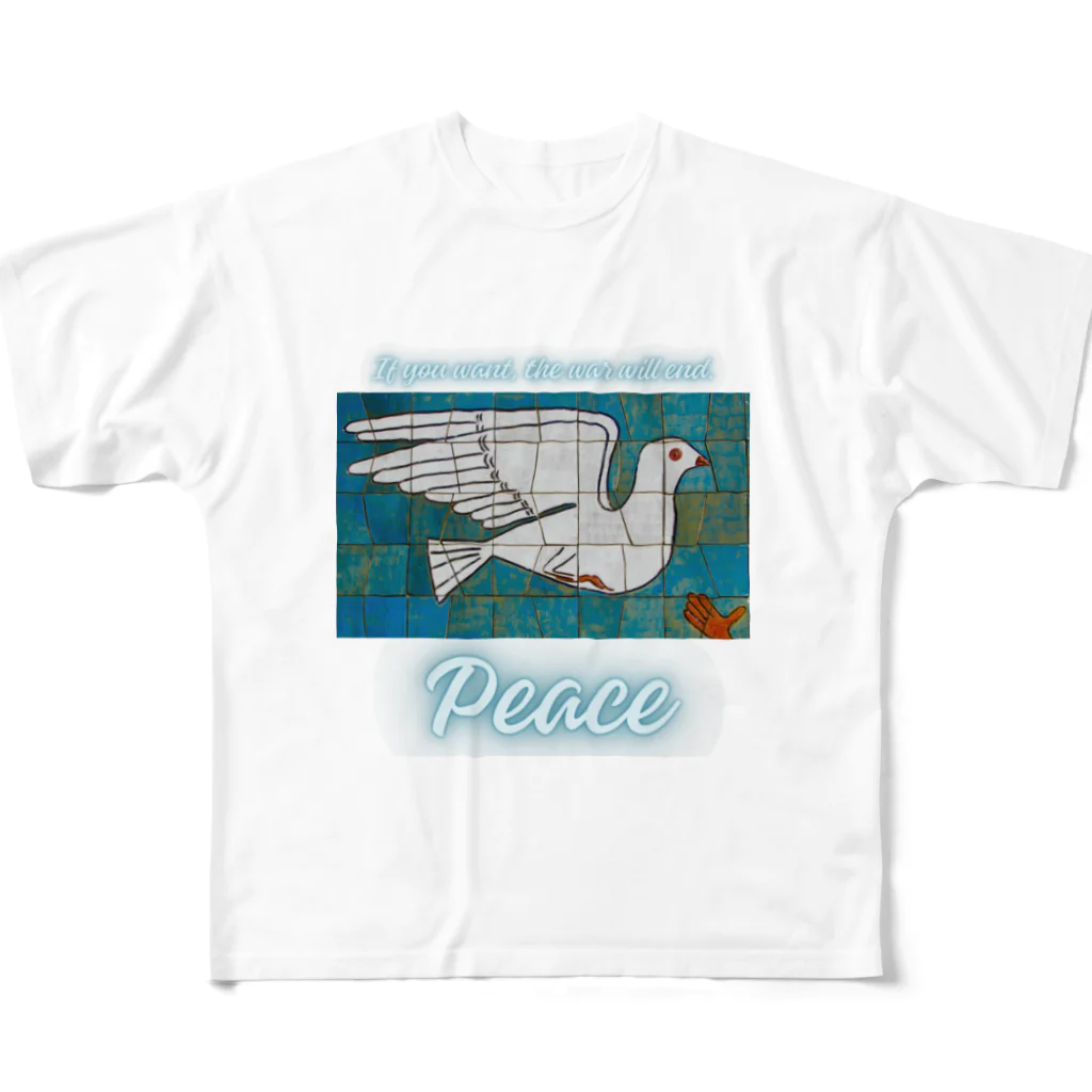 Earth-HarmonyのPeace　平和の鳩 フルグラフィックTシャツ