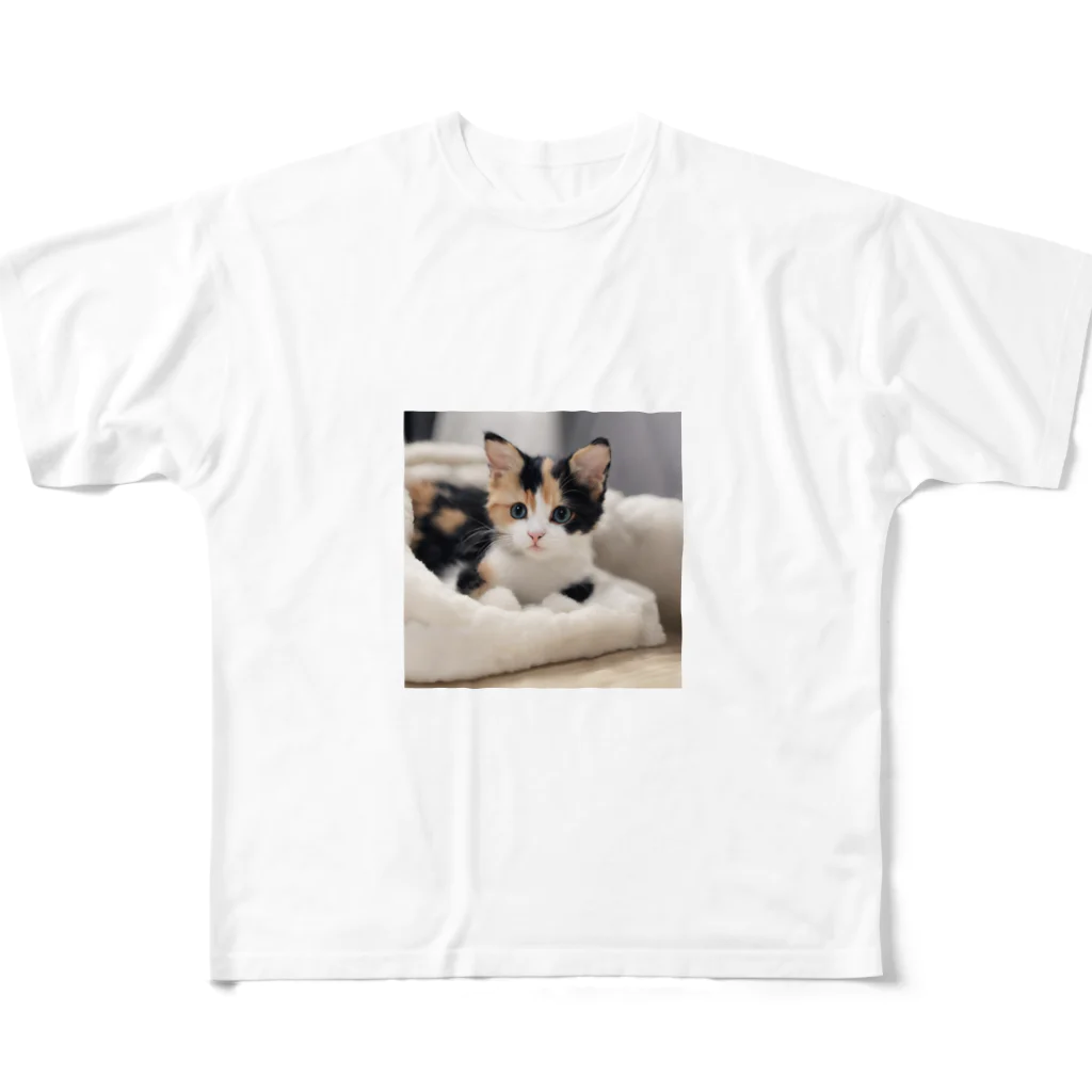 癒しリフレッシュの愛らしい子猫ちゃん All-Over Print T-Shirt