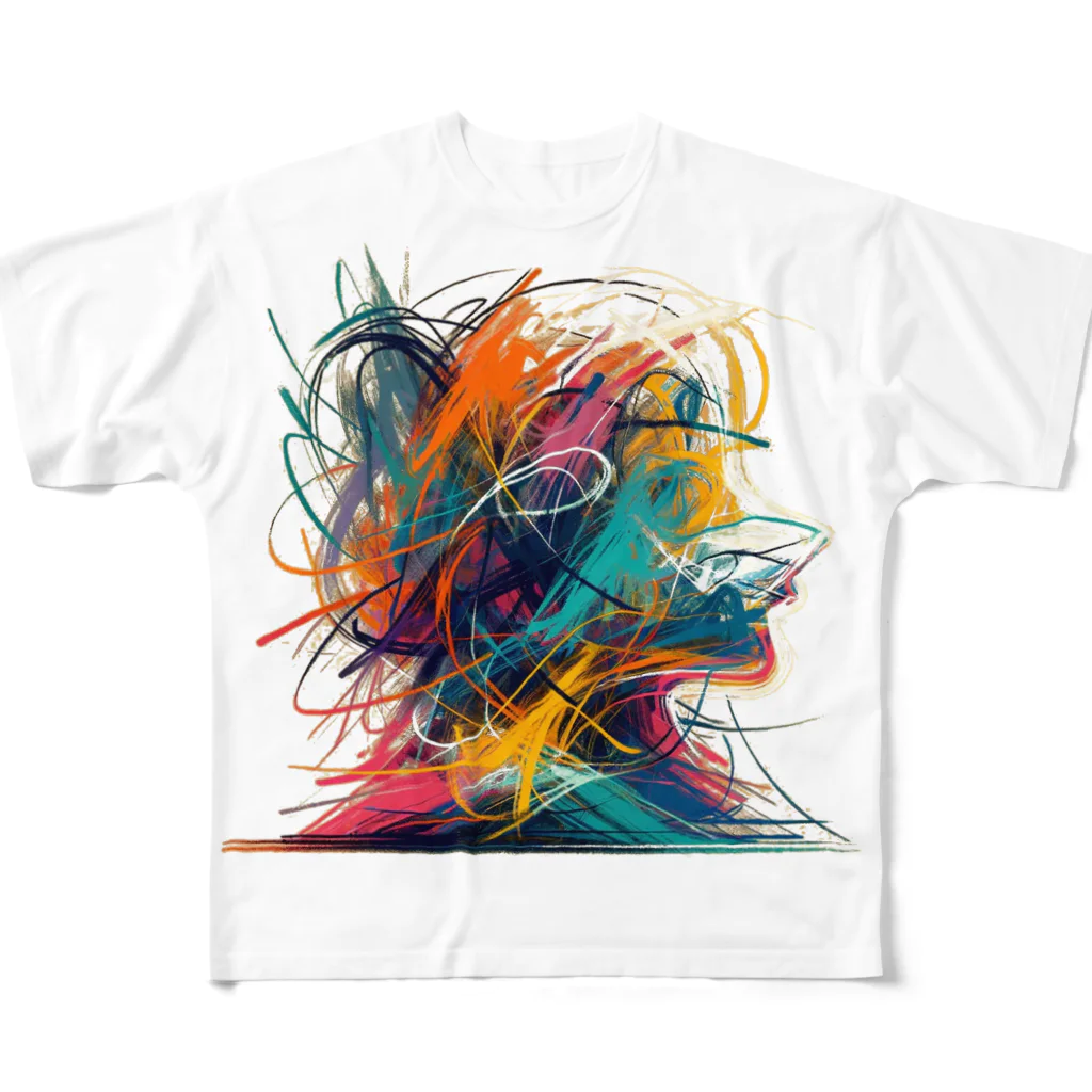 あんぽぴゅらーあーてぃすとのGirl All-Over Print T-Shirt