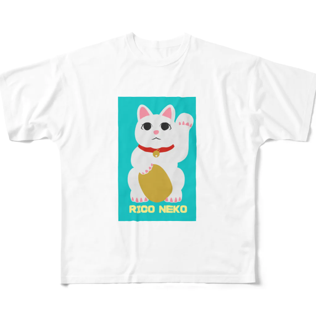 rico39rico39のオリジナルまねきねこキャラクターRICONEKOが登場！ フルグラフィックTシャツ