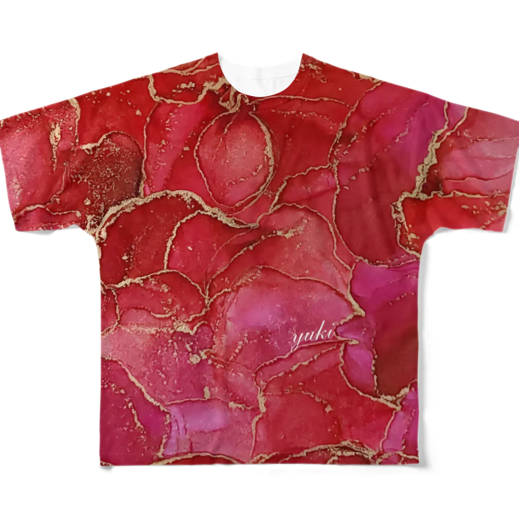 Lumi LumiのStrawberry Rose フルグラフィックTシャツ