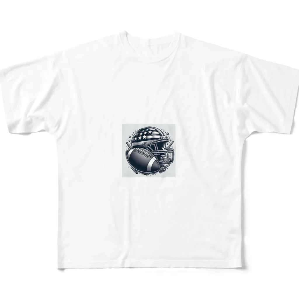 Kare-Raisuのアメフト　ボール　カッコイイ All-Over Print T-Shirt