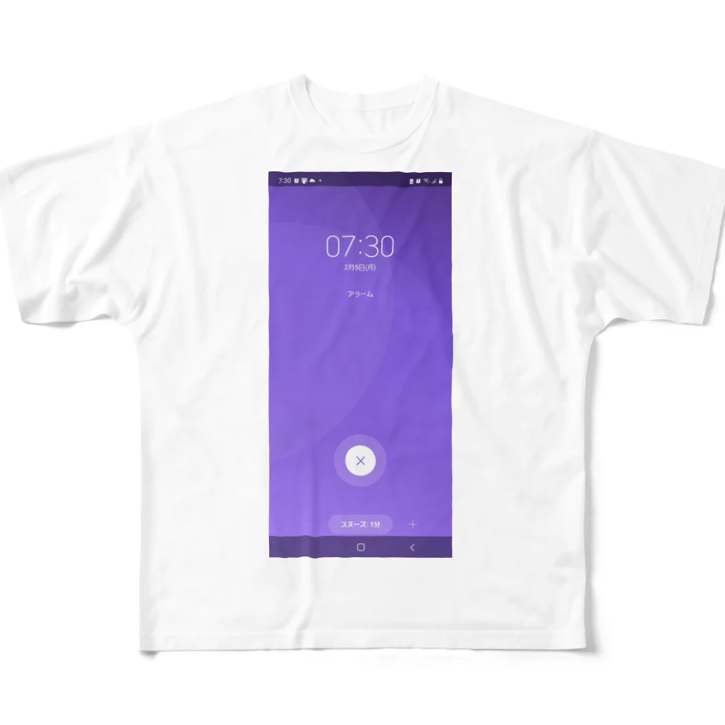 golgol-farのスヌーズ画面 フルグラフィックTシャツ
