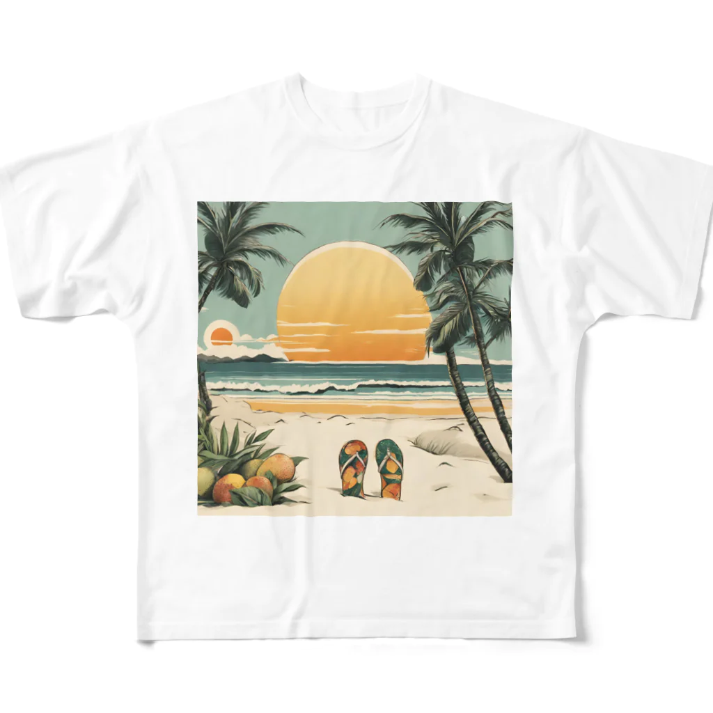 甘いマンゴーの甘い爽やかなマンゴーのイラストグッズ All-Over Print T-Shirt