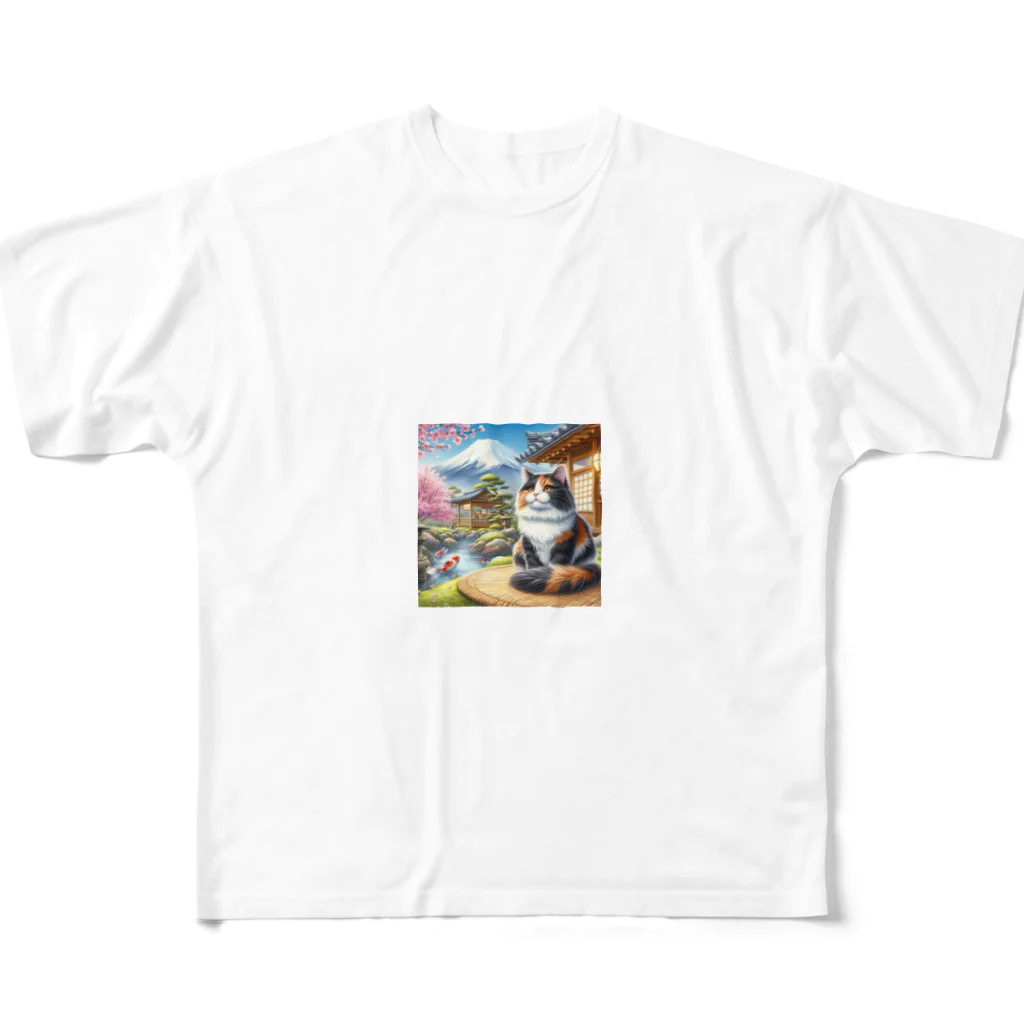 taiseibowのネコ＆富士山 All-Over Print T-Shirt