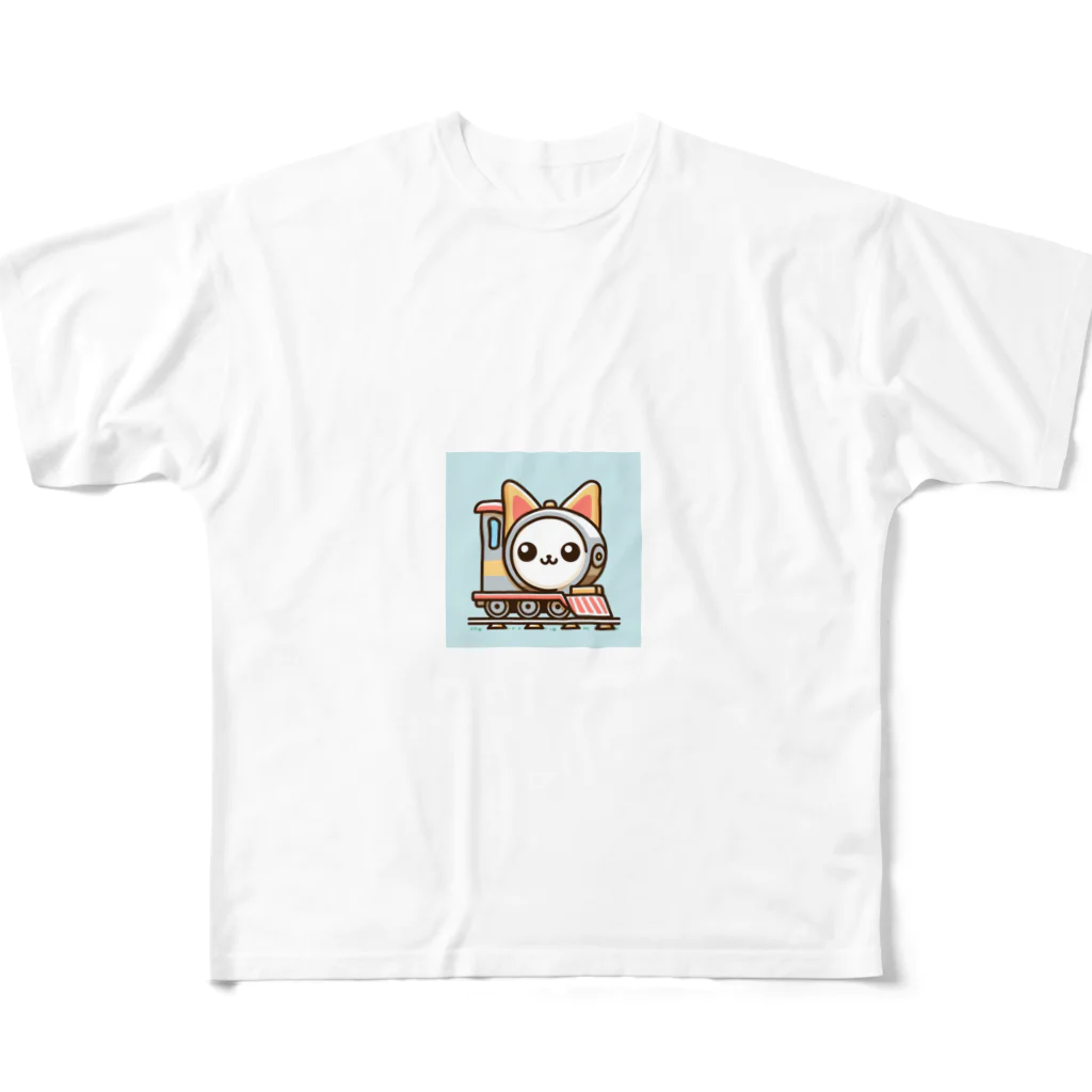 コウヘイの猫電車 フルグラフィックTシャツ