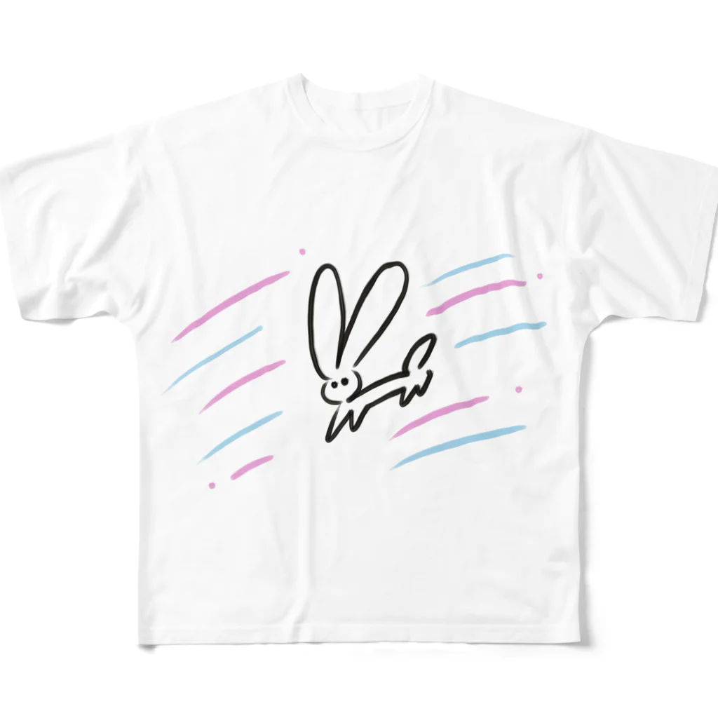 sykのusagi フルグラフィックTシャツ