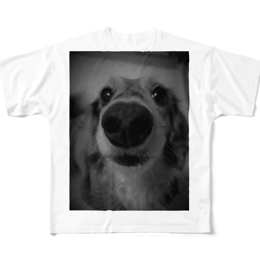 犬、猫　プリントの鼻ﾃﾞｶわんこ All-Over Print T-Shirt