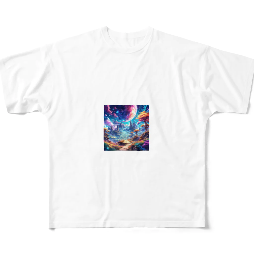 moon star ☪︎の異空間3 All-Over Print T-Shirt