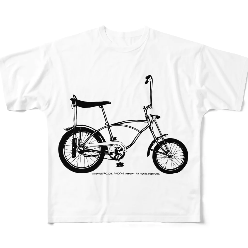 ファンシーTシャツ屋のクールでスタイリッシュなアメリカン自転車 All-Over Print T-Shirt