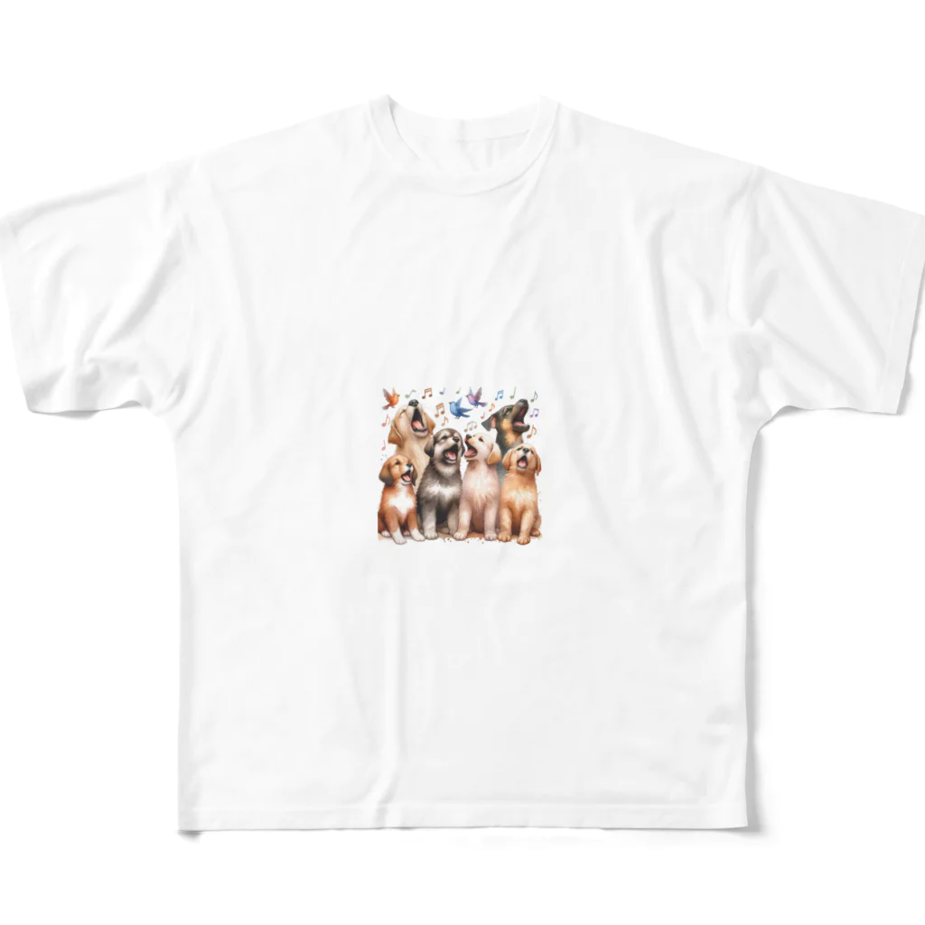 えほんのふんわりぺーじのみんなで歌おう：協力の楽しさ All-Over Print T-Shirt