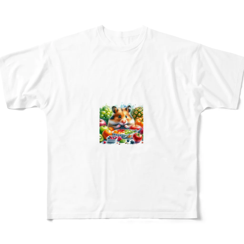 えほんのふんわりぺーじのピースケのおいしい発見 All-Over Print T-Shirt