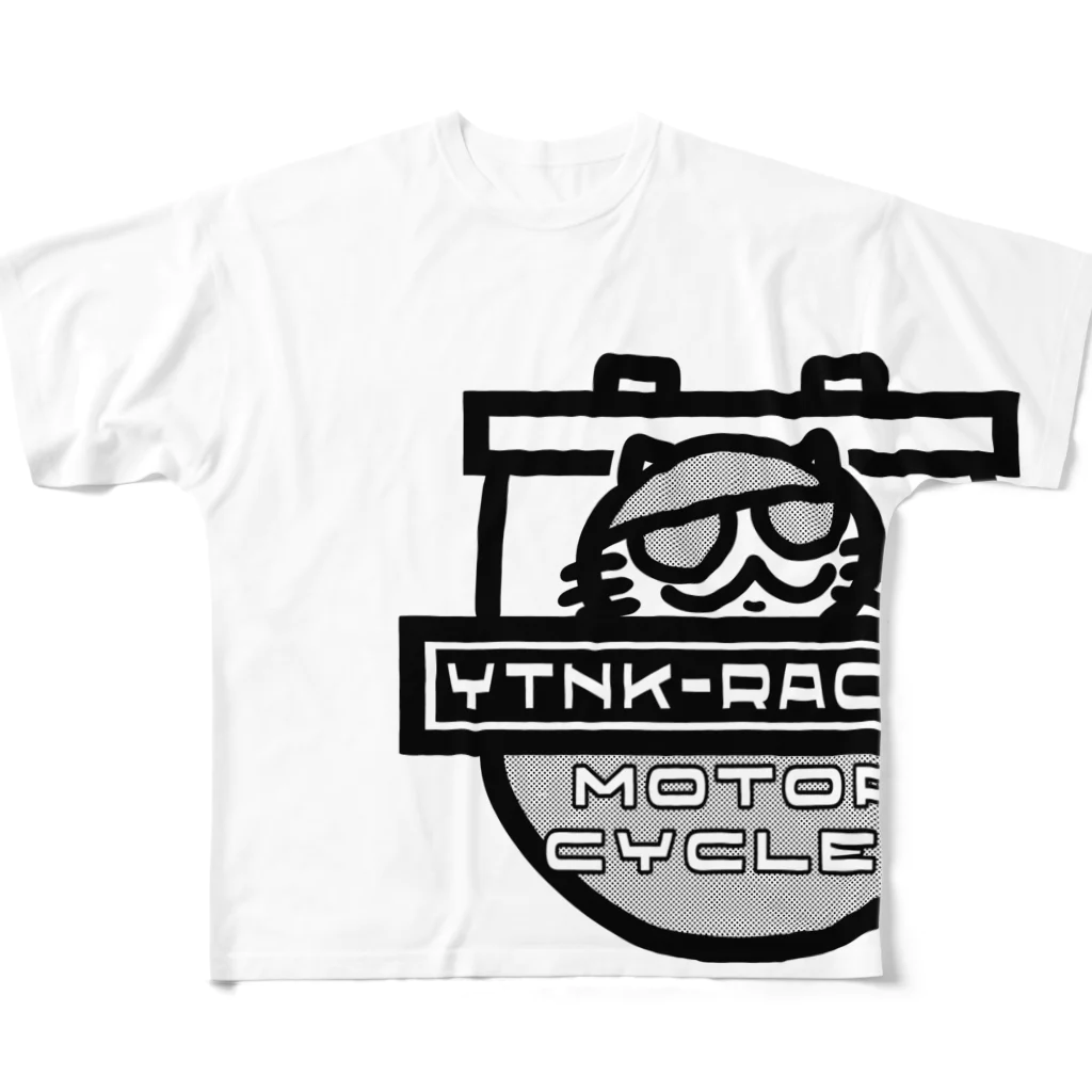 YUTANEKO公式ショップのYTNK-Racing motorcycle チームロゴA All-Over Print T-Shirt