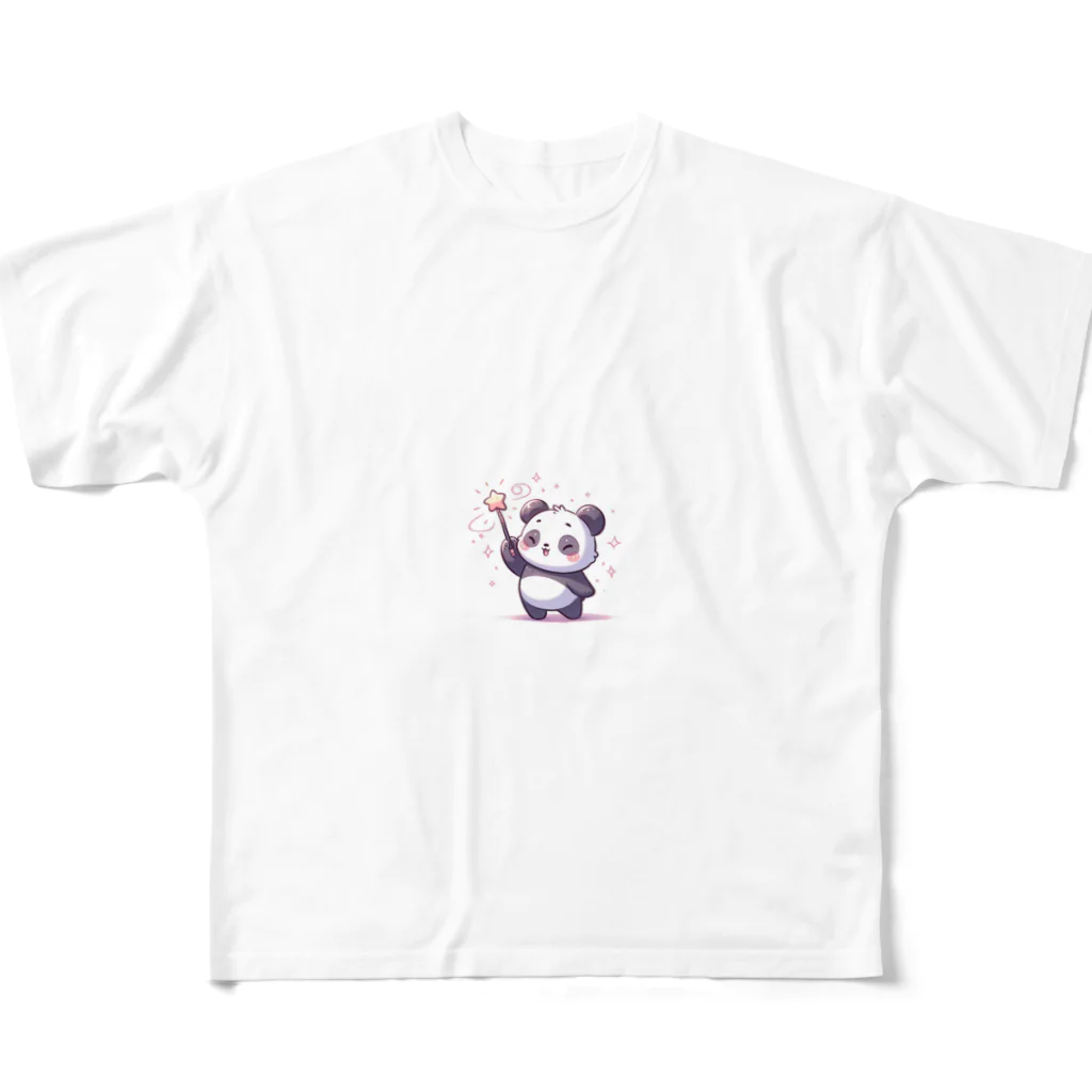 kawaiidoubututatiのパンダ×魔法 All-Over Print T-Shirt
