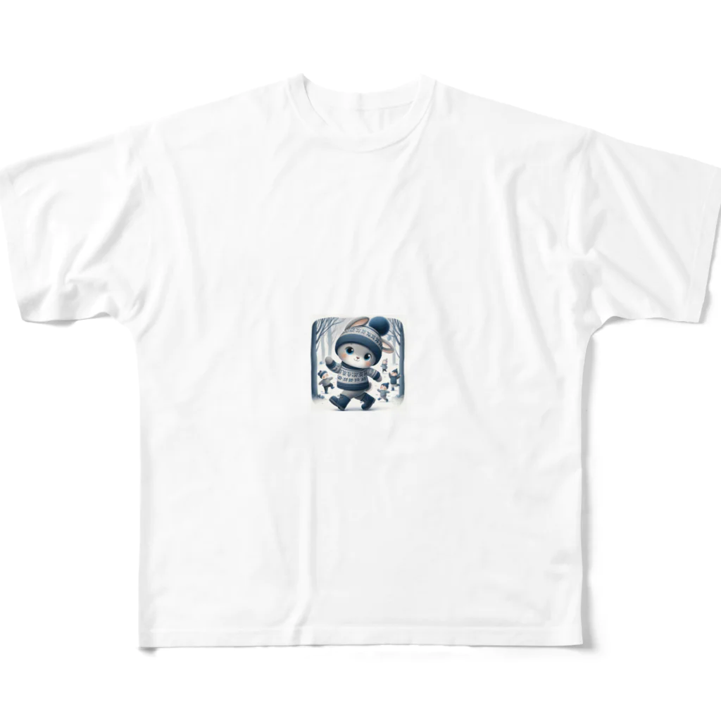 ナノ・ファンタジアの冬のうさぎくん All-Over Print T-Shirt