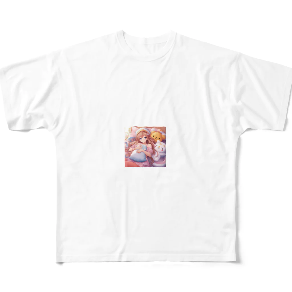 kaiminsapoの快眠アイドル フルグラフィックTシャツ