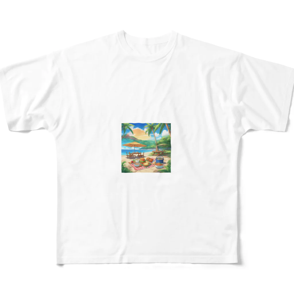 kaiminsapoの沖縄　ビーチパーティ フルグラフィックTシャツ