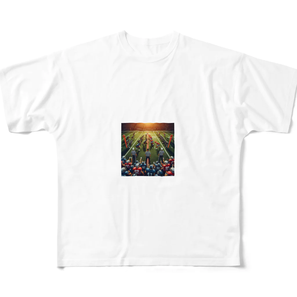 Kare-Raisuの色んなスポーツ　ボール　道具　おしゃれ　アメフト　バスケ All-Over Print T-Shirt