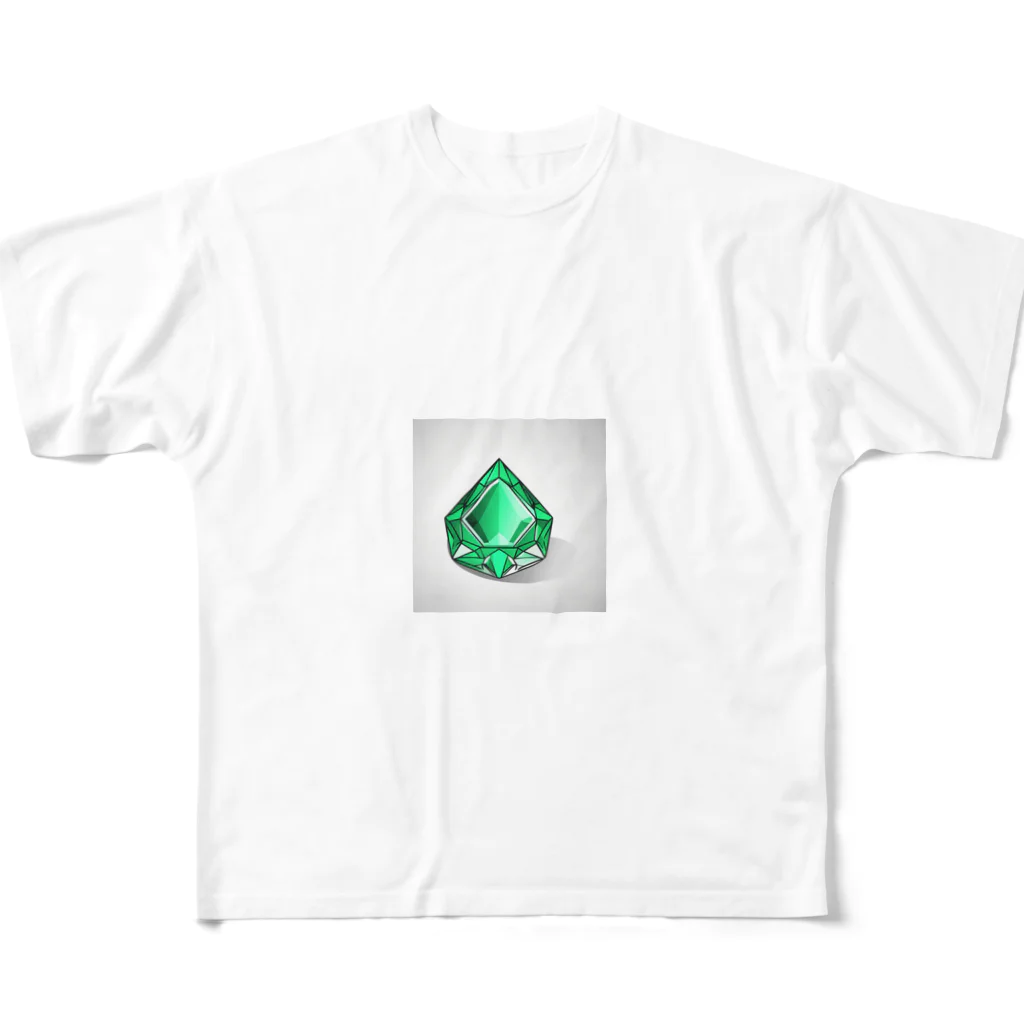 jewel_beのエメラルド All-Over Print T-Shirt