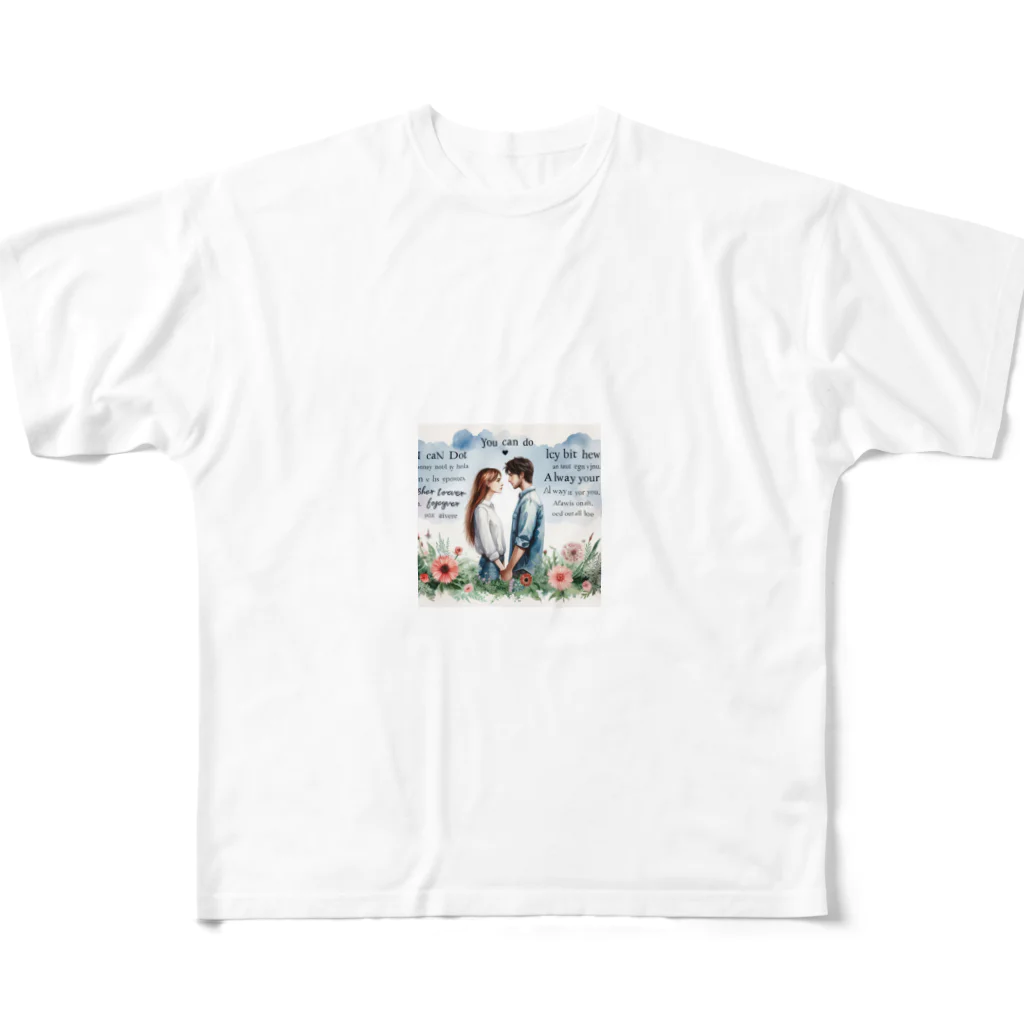 Lovers-chapelの支え合う恋人4 フルグラフィックTシャツ