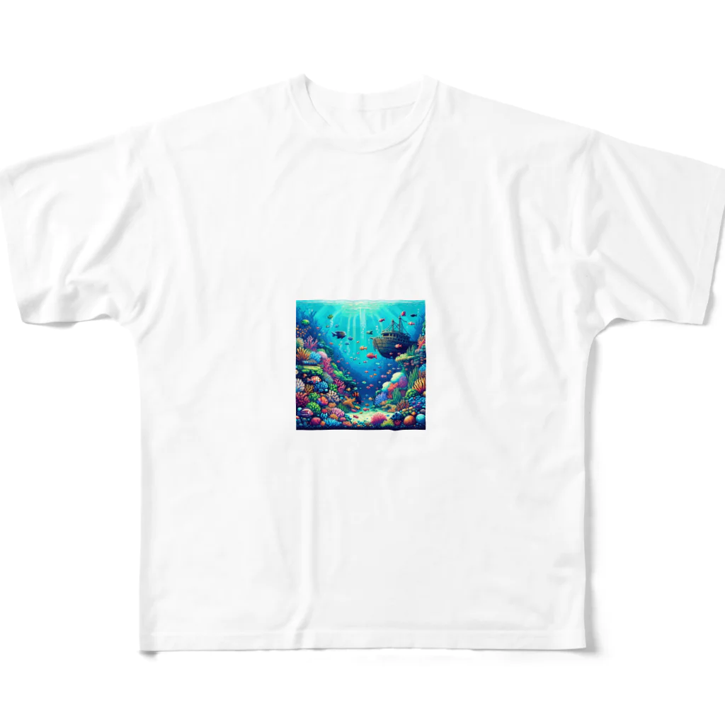 misso999の海中のパラダイス フルグラフィックTシャツ