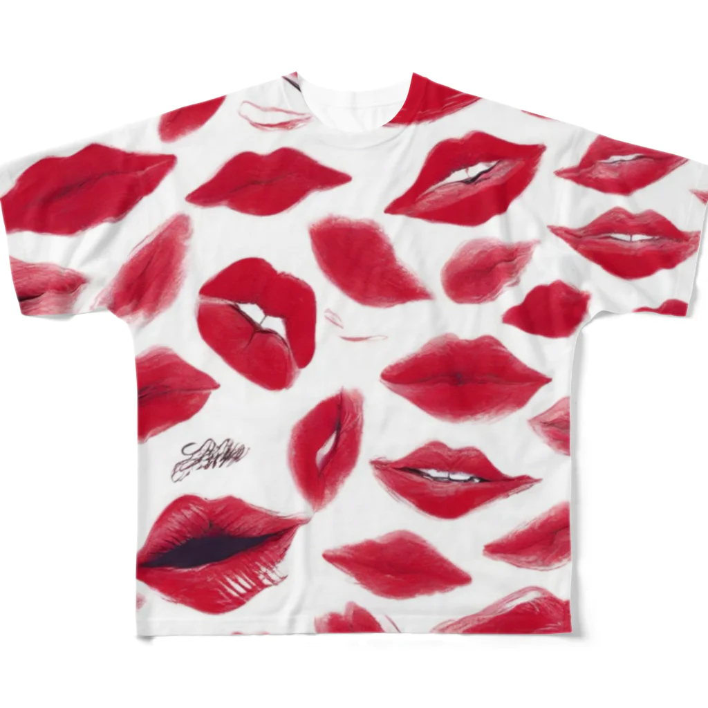 NaROOMのLove my Lips💗 フルグラフィックTシャツ