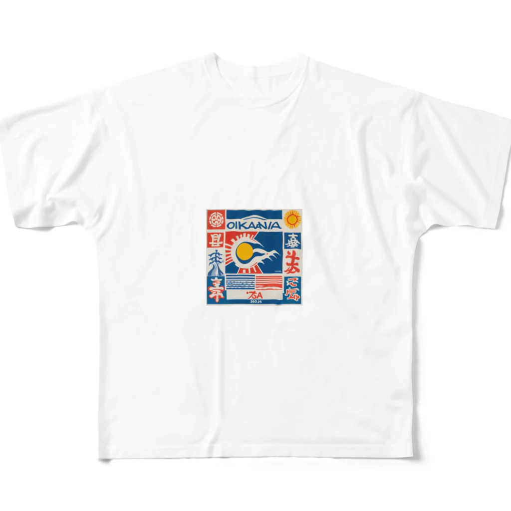kaiminsapoの沖縄　琉球ティーダロゴ All-Over Print T-Shirt
