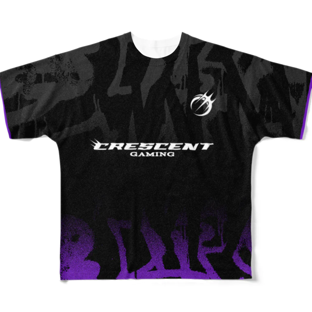 Crescent Gaming storeのCrescent Gaming 2024 ユニフォームデザイン All-Over Print T-Shirt