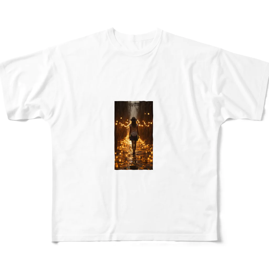 aoicanonのJourney Through the Lanterns All-Over Print T-Shirt