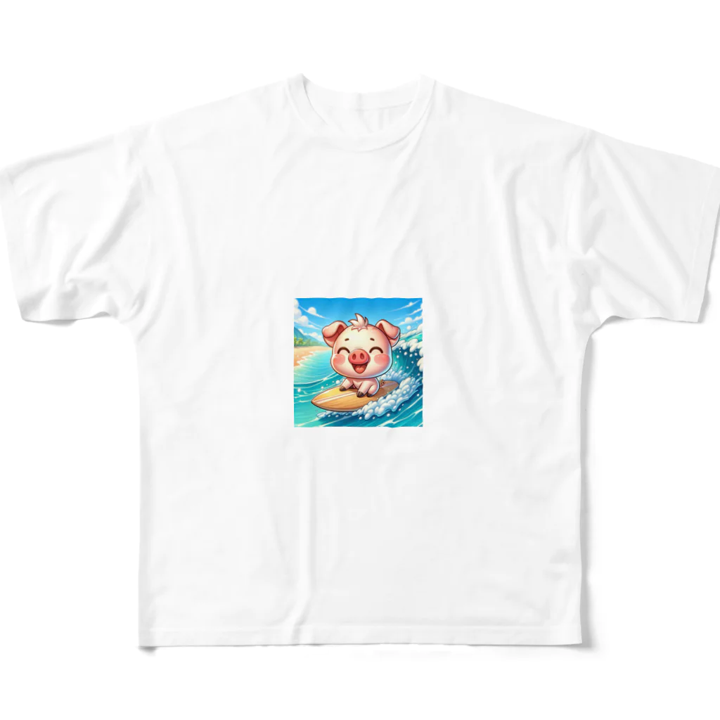 ソクアのブタ　In ハワイ フルグラフィックTシャツ
