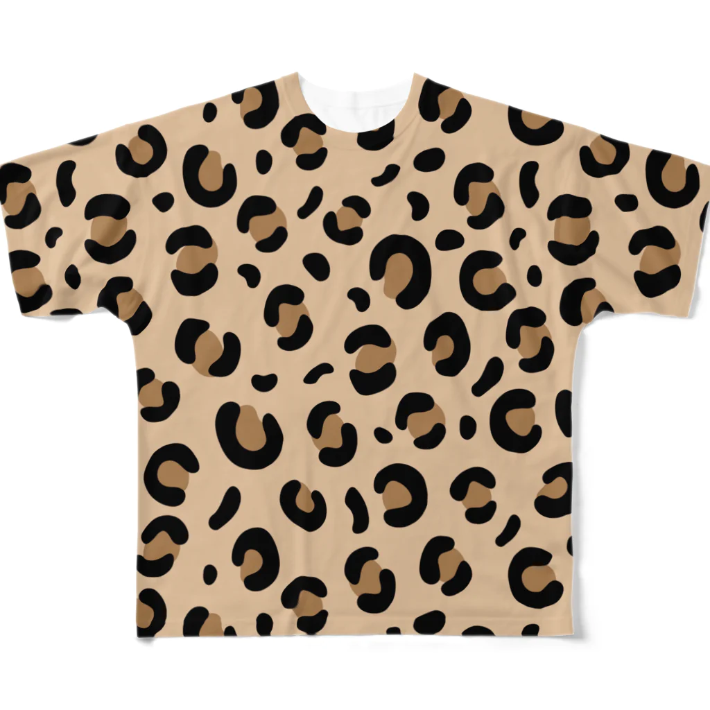 orange_honeyのレオパード4 All-Over Print T-Shirt