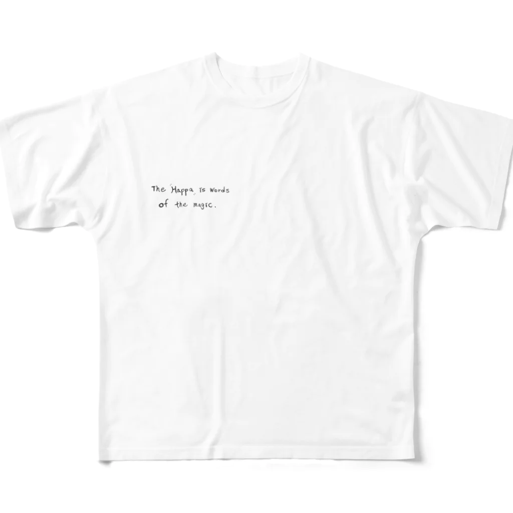 葉っぱ工房のThe leaf is words of the magic フルグラフィックTシャツ