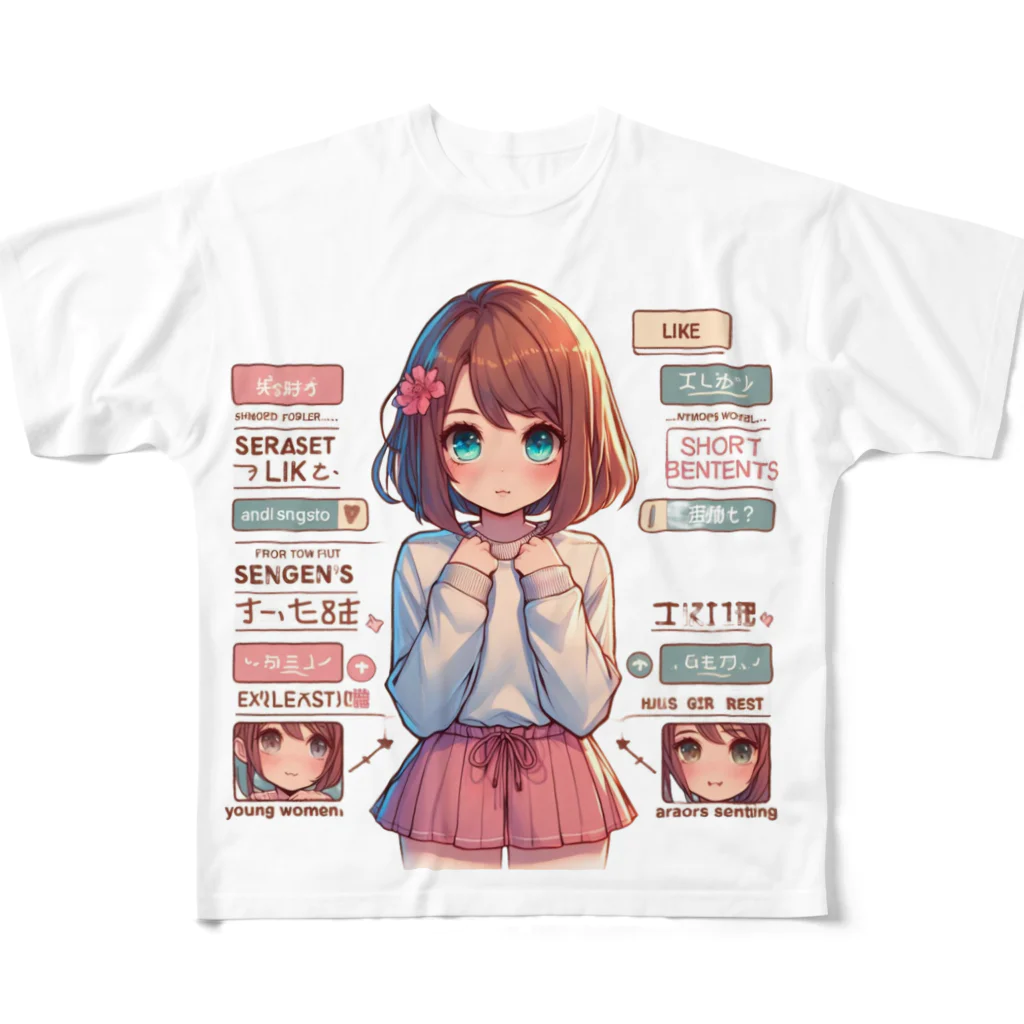 ぴくちゃー55のmanami フルグラフィックTシャツ