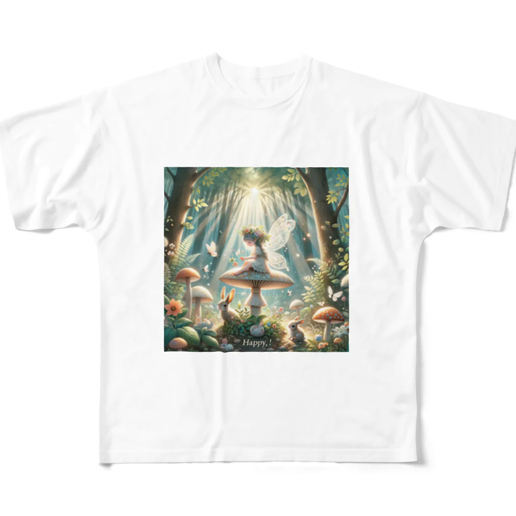 masaのハッピー妖精 All-Over Print T-Shirt