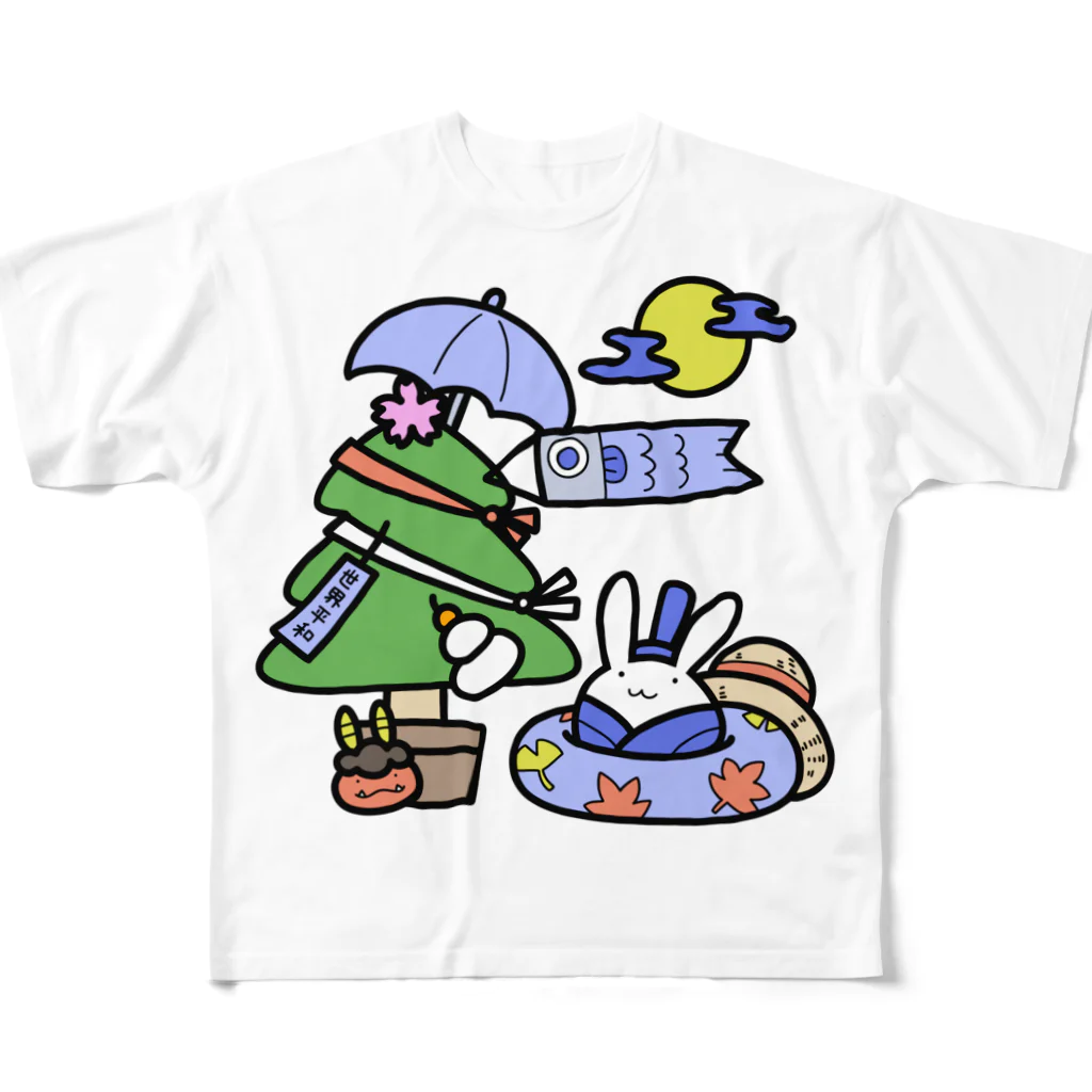 幸うさ.comの季節に迷った時用 フルグラフィックTシャツ