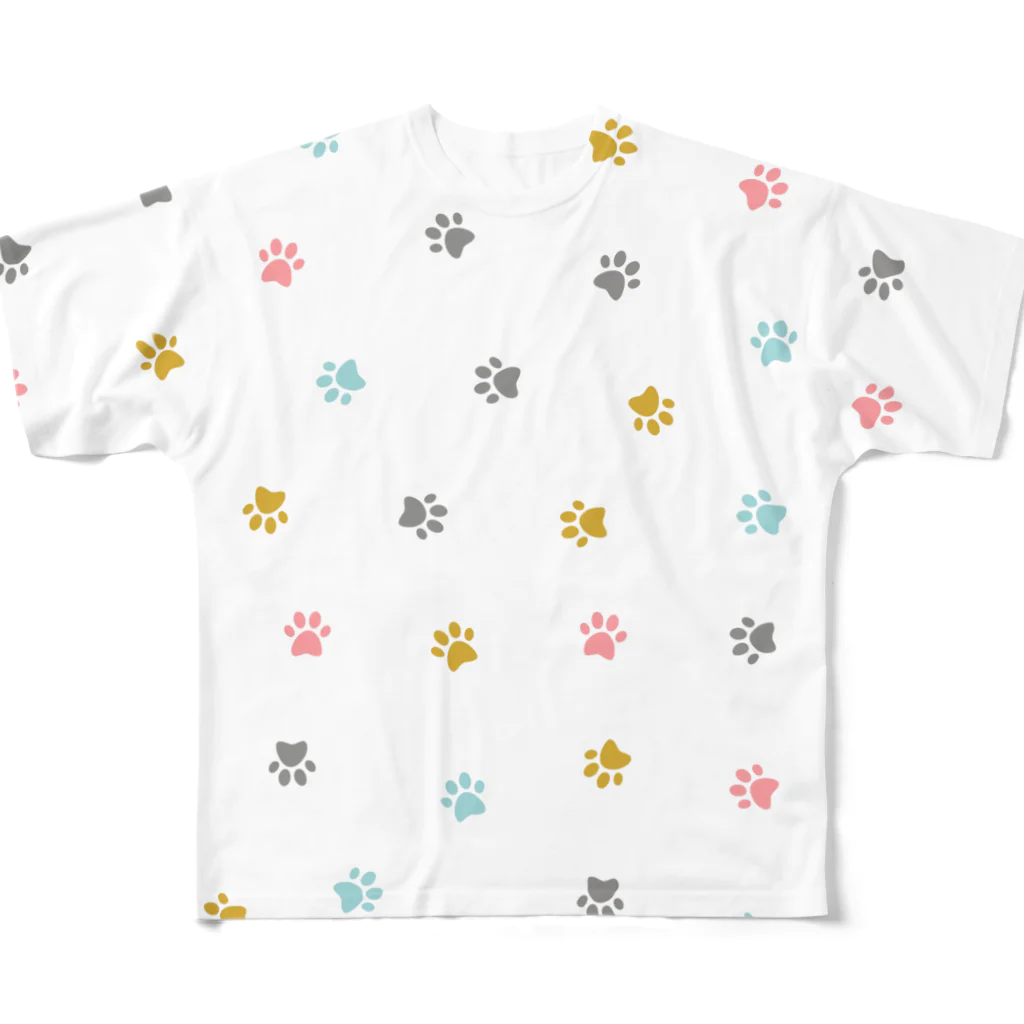 orange_honeyの肉球 All-Over Print T-Shirt