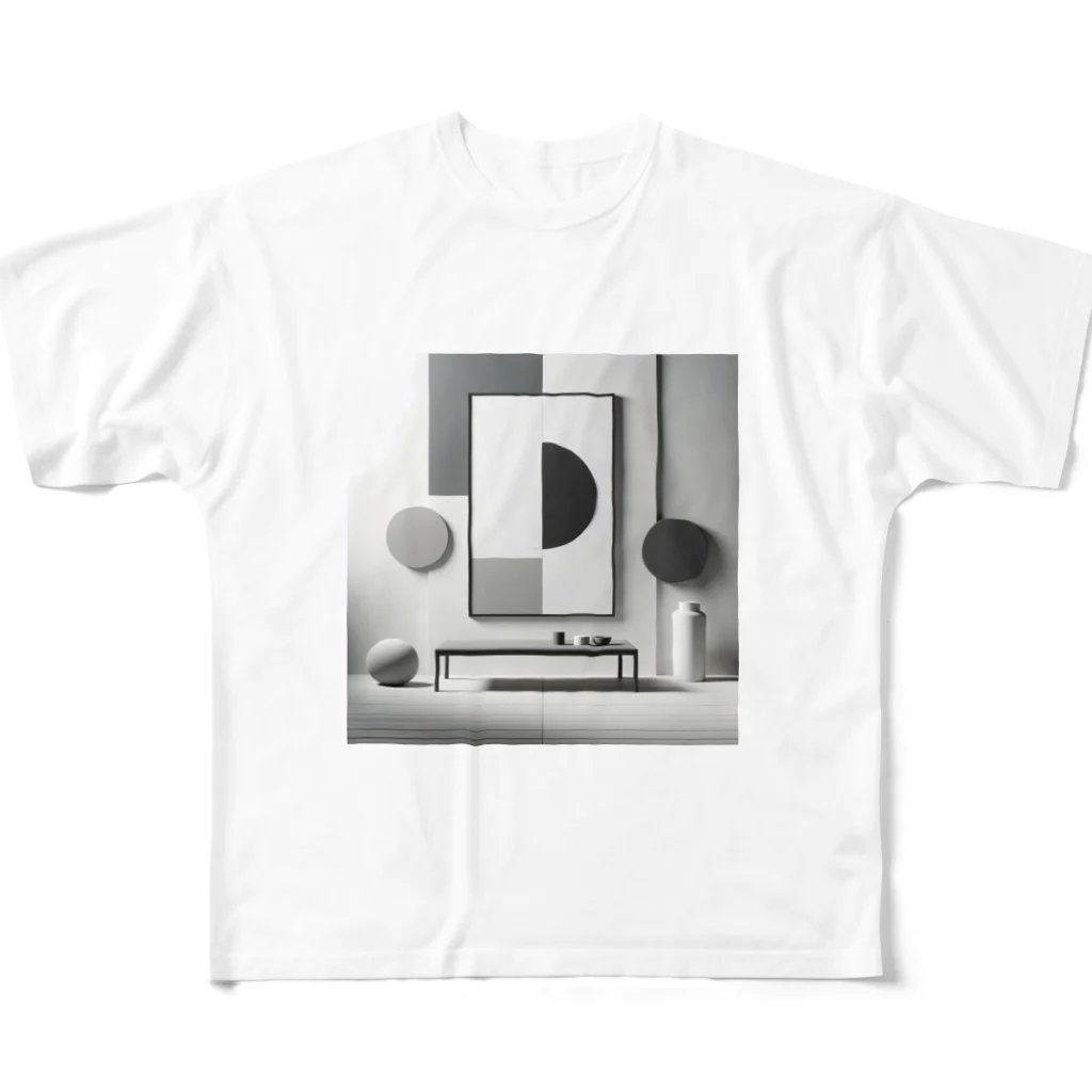 masaの静謐なモノクロームの風景 All-Over Print T-Shirt