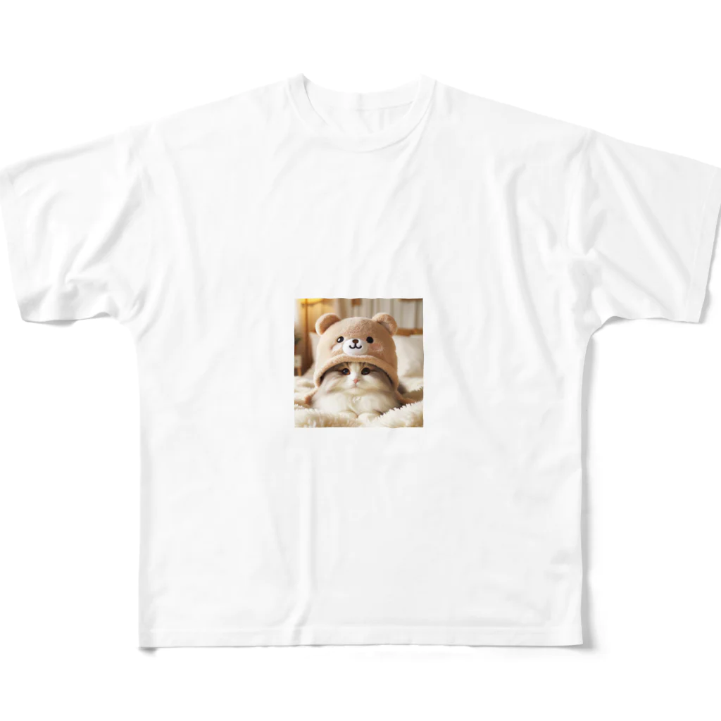 pepepe-peの帽子のグーちゃん フルグラフィックTシャツ