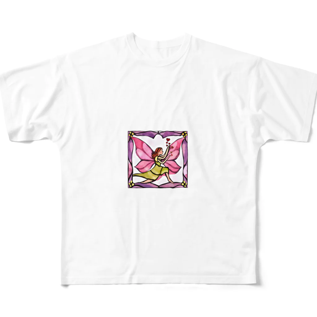 かるるんショップの幸せを運ぶ妖精 All-Over Print T-Shirt